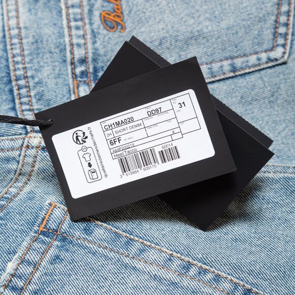 Balmain Blue Ripped Cotton Denim Jean Shorts - Mens Size 31 - NWT - Picture 12 of 14